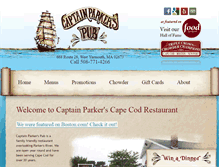 Tablet Screenshot of captainparkers.com